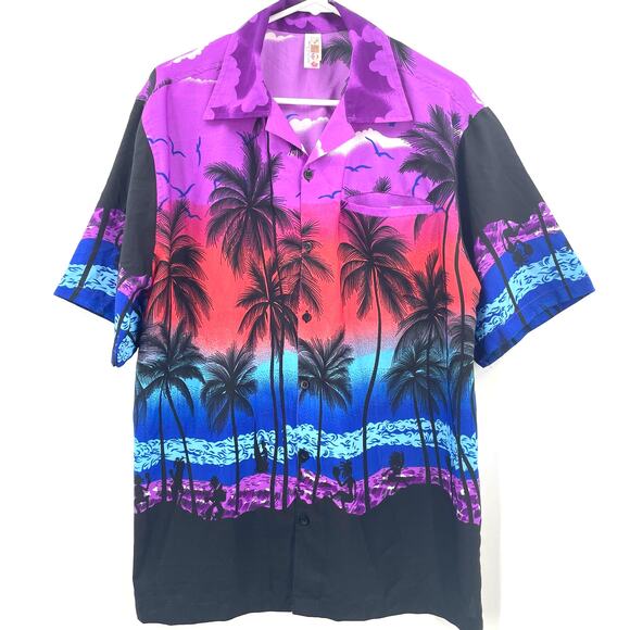 India Boutique Other - India Boutique Men's Hawaiian Button Down Shirt Short Sleeves, Sz M Beach *READ*